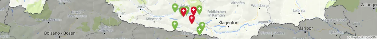 Map view for Pharmacies emergency services nearby Ferndorf (Villach (Land), Kärnten)